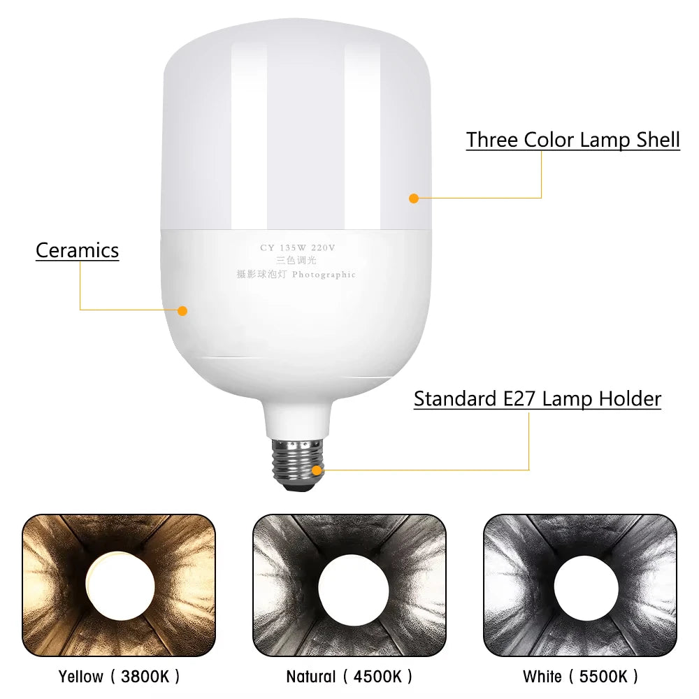 20-135W Softbox Lighting Kit 50x70CM Photography LED Lamp Professional Continuous Light System Equipment For Photo Studio