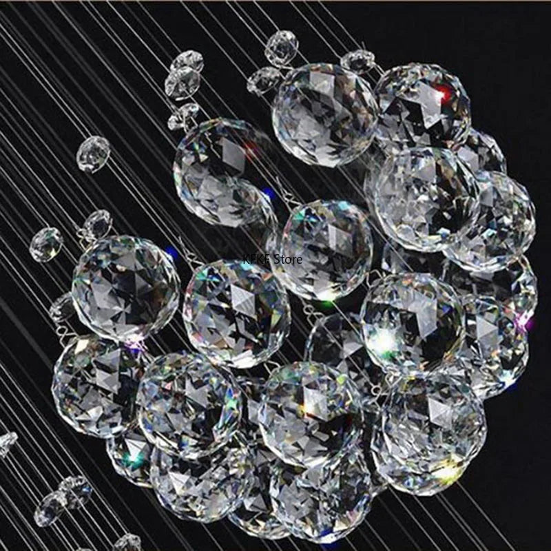 New Modern Crystal Led Chandelier Item Large Villa Salon Ceiling Lights Hotel Kitchen Staircase Living Room Decor Pendant Lamp