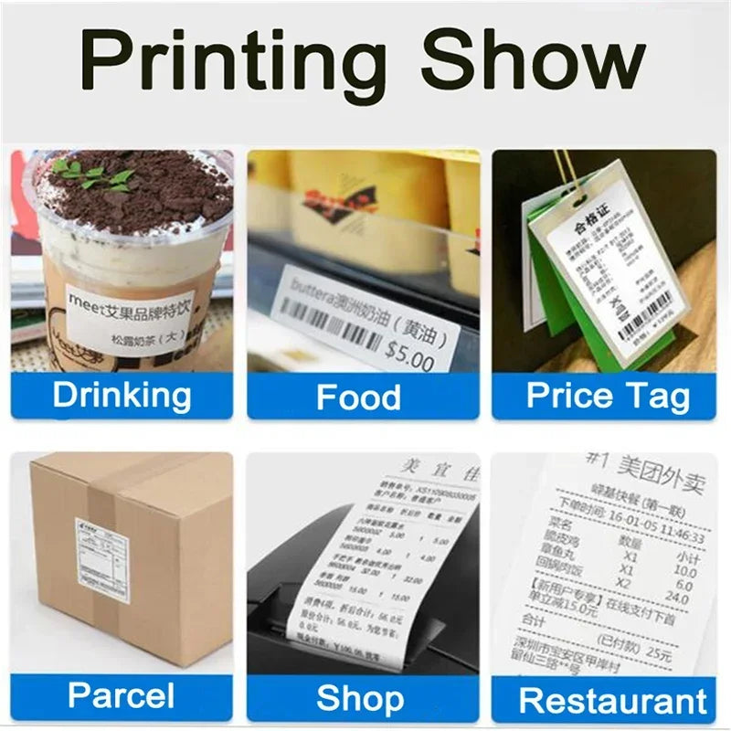 Xprinter 365B Label Printer Thermal Barcode Receipt Printer Sticker Printer 20-80mm Paper in Supermaket For Windows/Linux