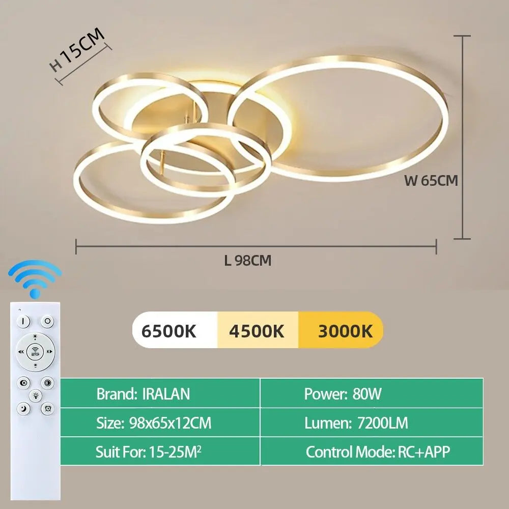 LED Ceiling Chandelier Lighting For Home Living Study Room Bedroom Dimmable Ceiling Lamp Indoor Lighting Decoration Lamps