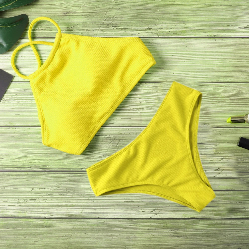 Bikini 2023 Sexy Women's Swimsuit Women's Ribbed Bikini Set Push Up Women's Swimsuit Brazil Swimsuit Beach Suit