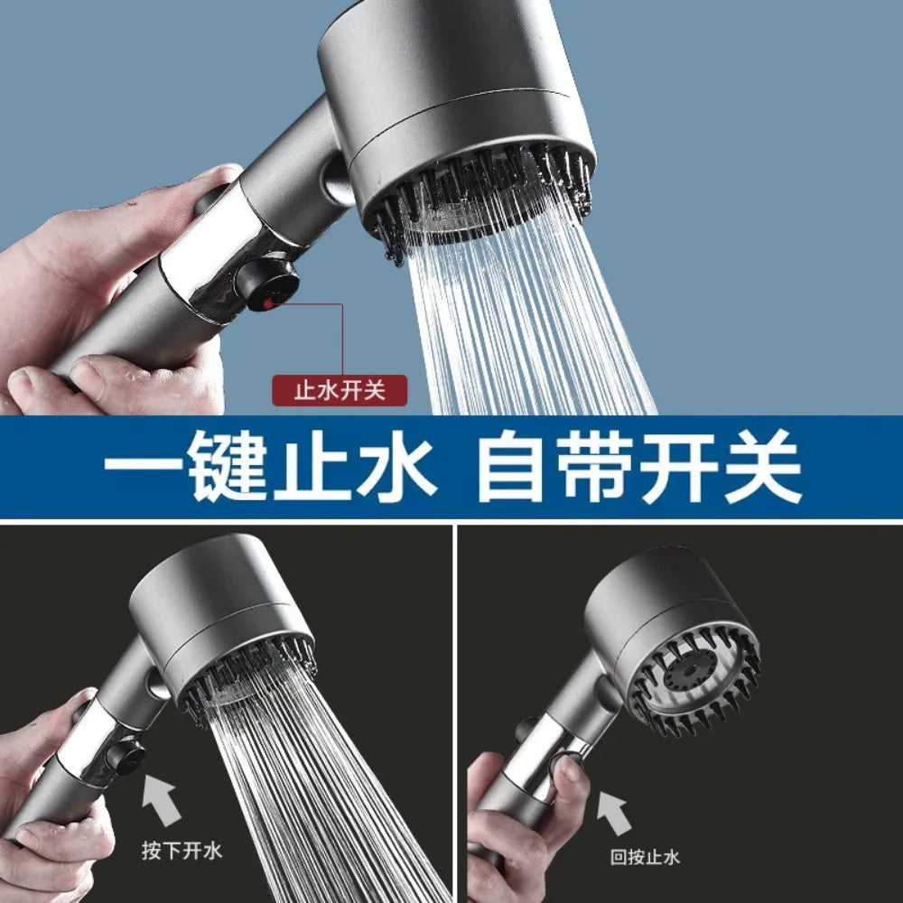 Shower Head Boosting Showerhead Nozzle Home Bathroom Shower, Handheld Showerhead