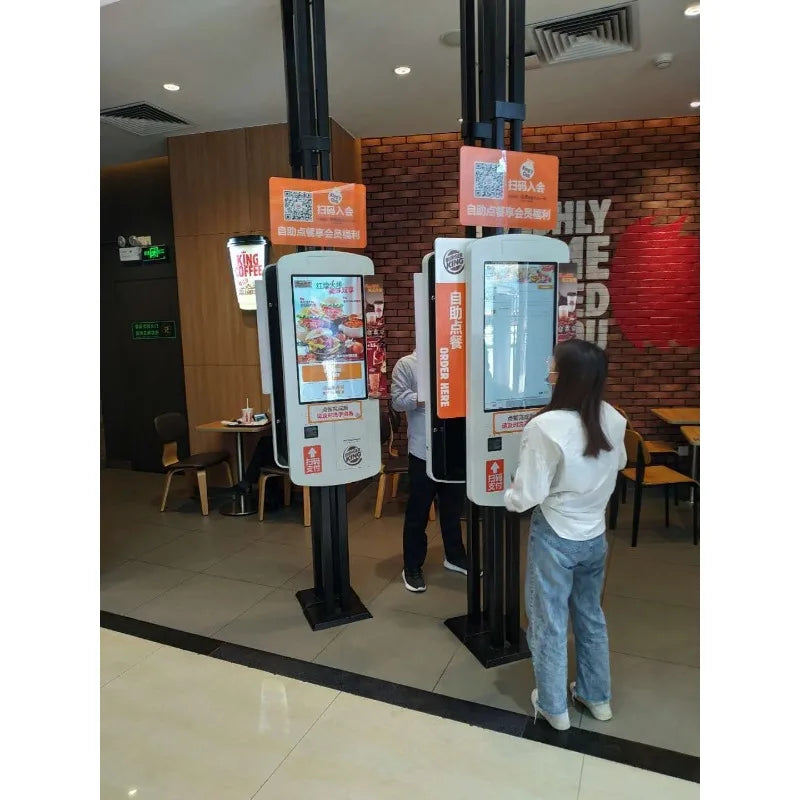 Self-service Kiosk Touch Screen Fast Food Payment All in One Self-order Kiosk  Debit Credit Card Payment with POS