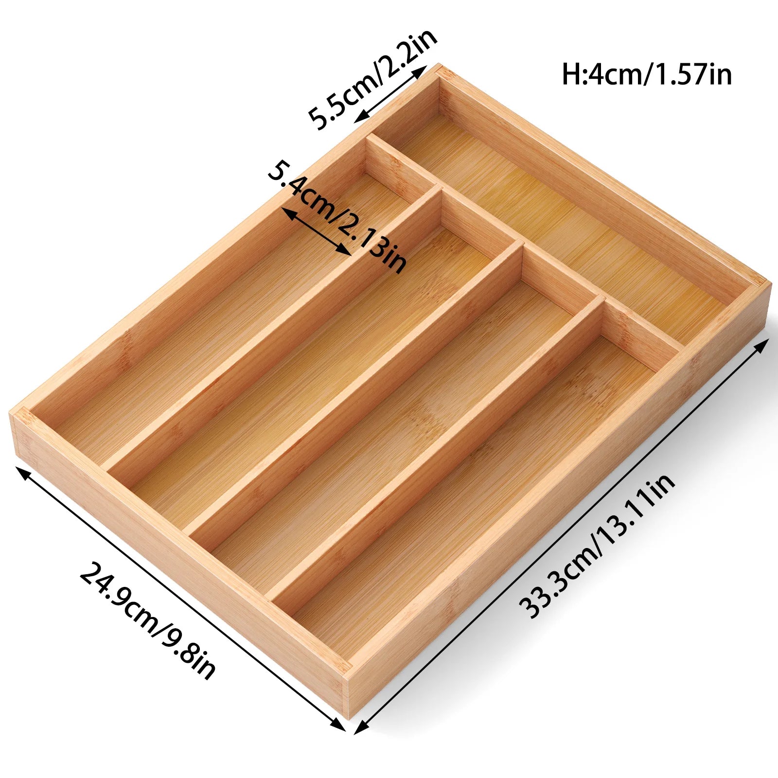 Durable Kitchen Accesorios Cutlery Bamboo Box Sierware Durable Kitchen Drawer Organizer Tray Organizer Kitchen Accesorios