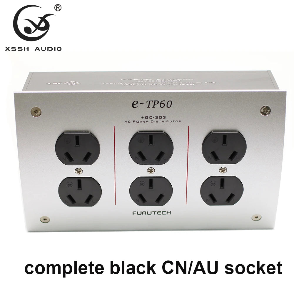 AU CN EU US Power Outlet Duplex HiFi XSSH Schuko AC Power Distributor 125V-250V 50/60Hz 15A 1875Wmax IEC Inlet Electrical Socket