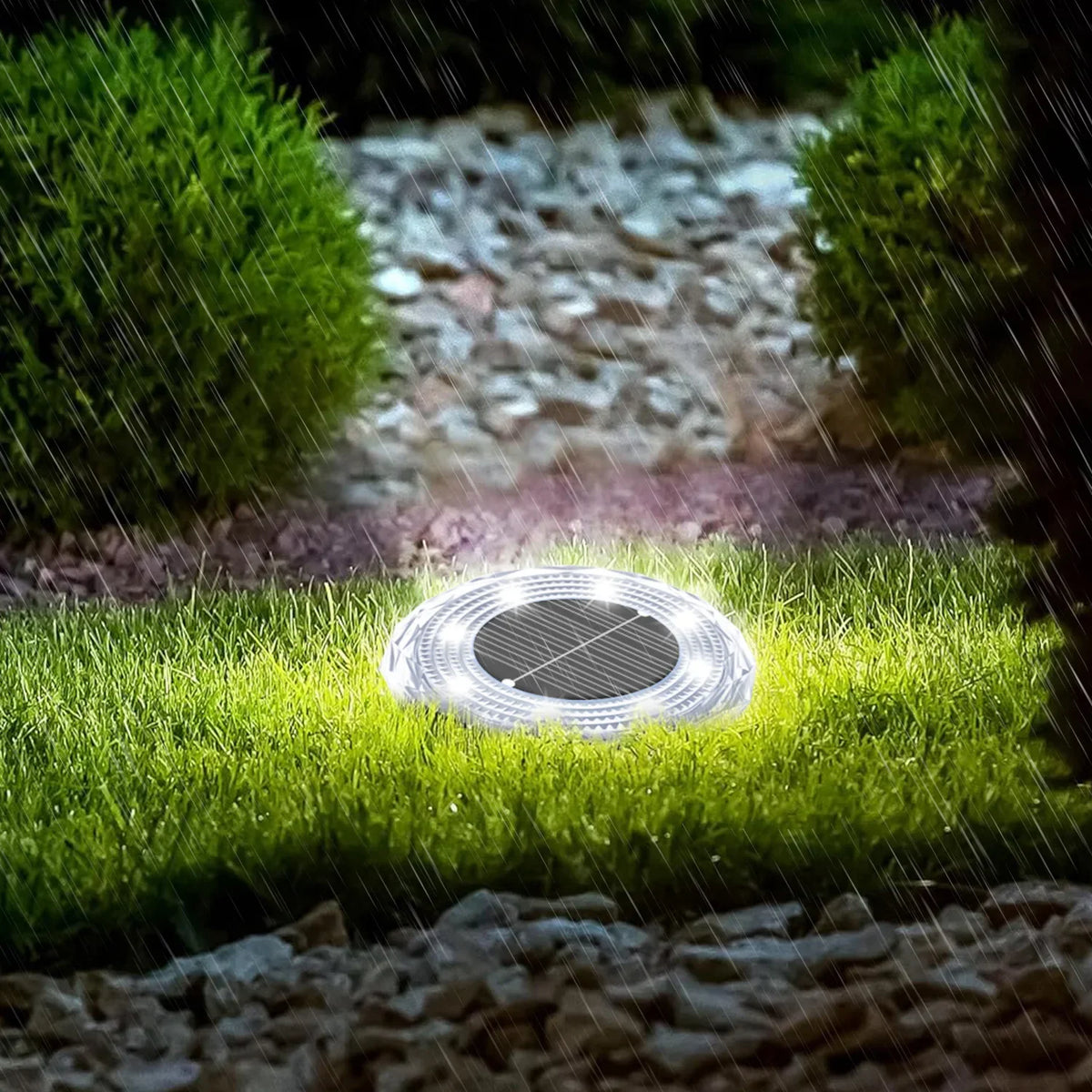 Solar LED Underground Light 8LED Outdoor Lawn Light Waterproof Path Light for Lawn Decoration Garden Terrace Courtyard
