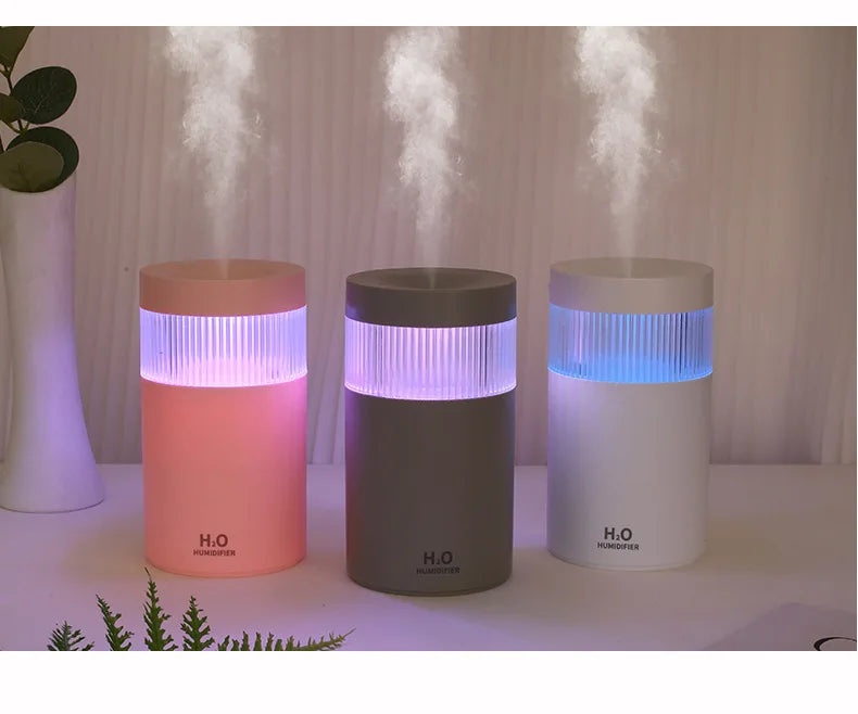 Mini 300ml Portable Air Humidifier USB Desktop Indoor Mute Air Atomization Humidifier Mist Maker Lights for Car Home Bedroom