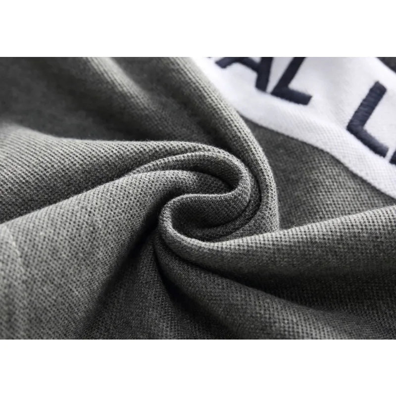 Plus Size 7XL 100% Cotton Summer Men's Polo Shirts Luxury Short Sleeve Contrast Color Letter Embroidery Simple Casual Male Tees