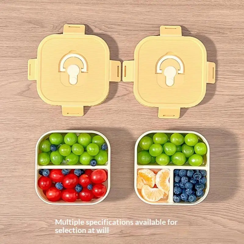 Portable Plastic Lunch Box With Compartment Microwave Safe Fruit Salad Lunch Container Kid Student Leak-proof Bento Box