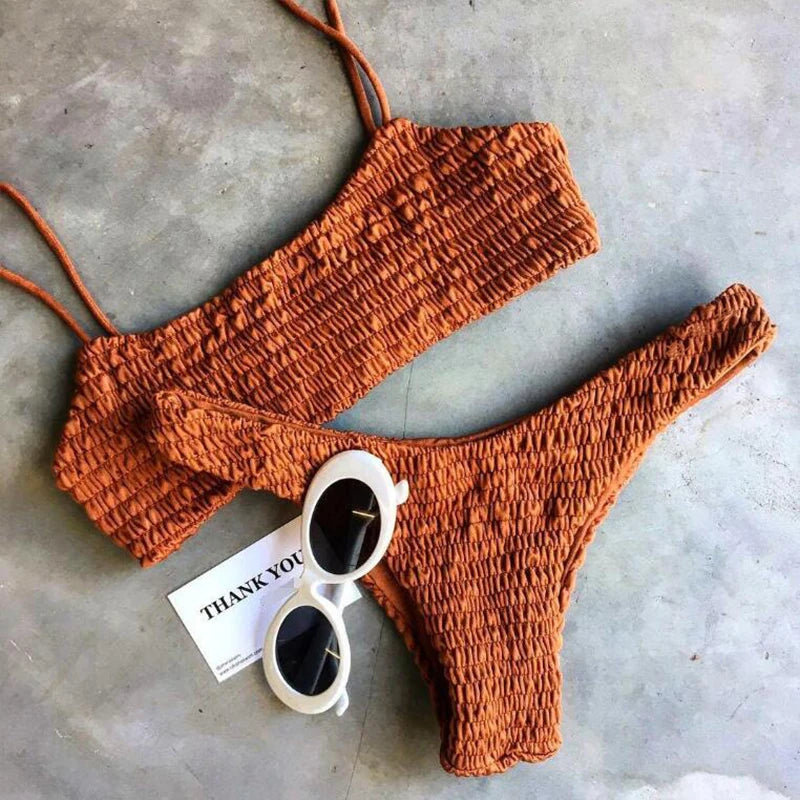 Bikinis 2021 Women Swimwear Women Push-up Padded Bra Bandage Bikini Set Sexy Swimsuit e Swimwear Bathing