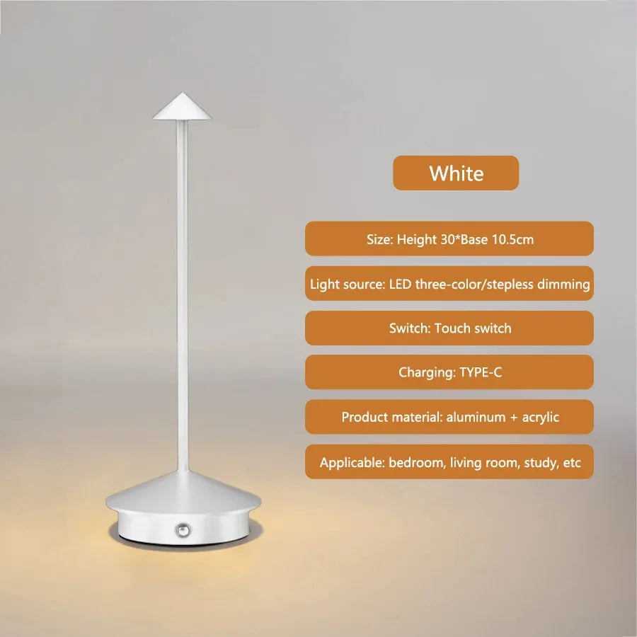 Hotel Rechargeable Table Lamp Creative Dining Touch Led Bar Coffee Pina Pro Table Lamp Lampada Da Tavolo Decorative Desk Lamp