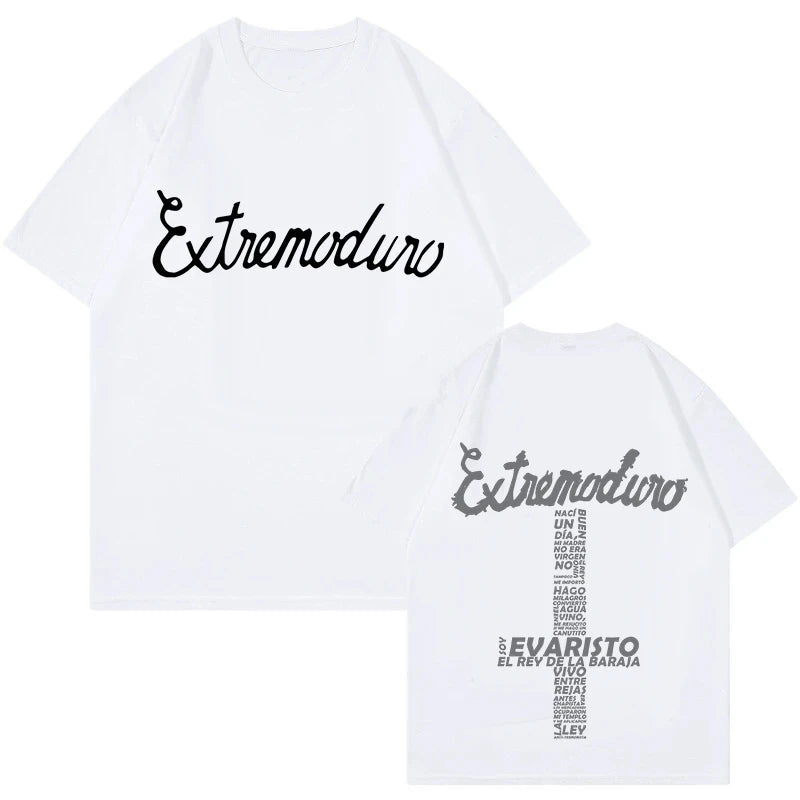 Unisex Fashion Rock Band Extremoduro Print Short Sleeve T Shirt Men Women Graphic Vintage T-Shirt Y2k Hip Hop Tees Tops Clothes