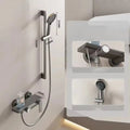 Silver Bathroom Shower Set Rainfall Shower Faucet Set Apartment Hotels Household Aluminum Gray Bathtub Showers