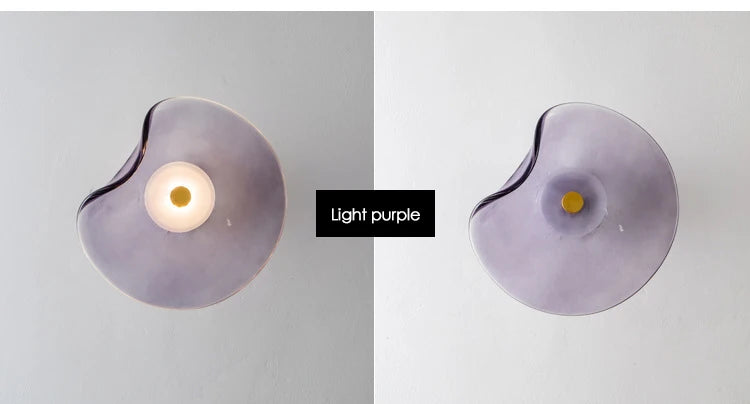 Light Luxury Postmodern Glass Wall Lamps Irregular Round Glass Minimalist Nordic Living Room Corridor Bedroom Bedside Wall Light