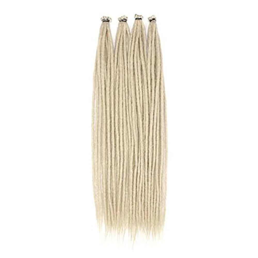Dreadlock Extensions, 22" Brown to Blonde Synthetic Crochet Dreads Extensions 100% Handmade Single Ended Dreads Thin 0.6cm Width