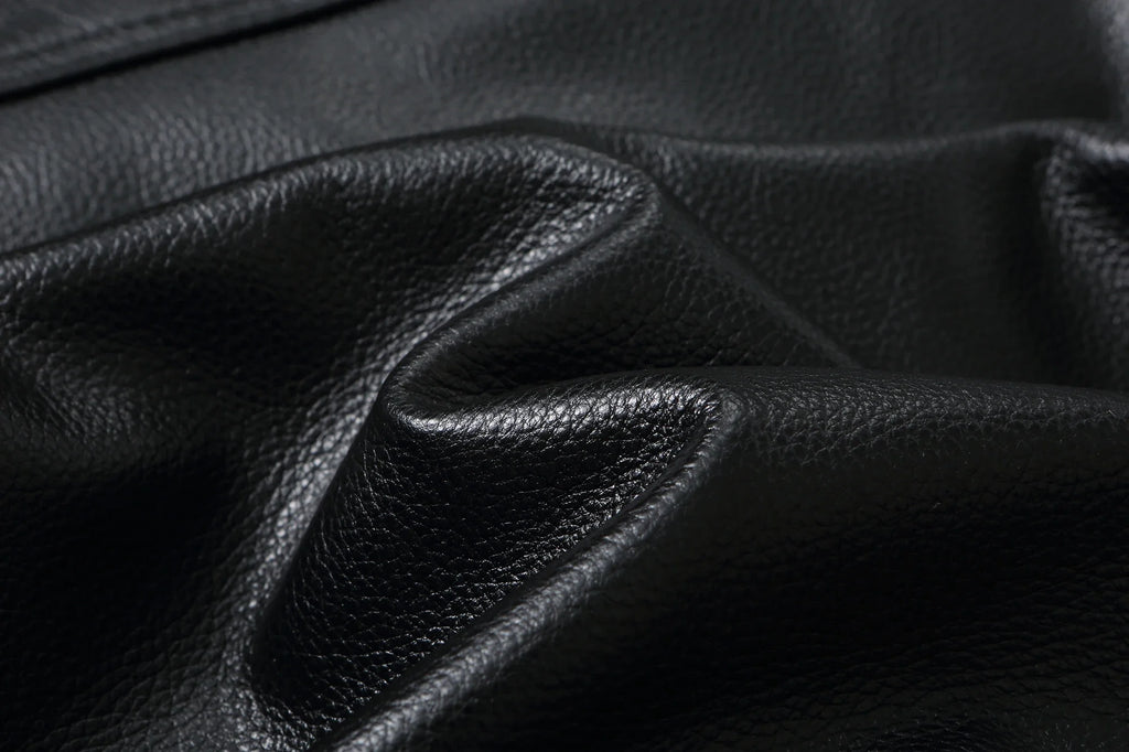 2023 New Motorcycle Causal Vintage Leather Coat Men Autumn Outfit Fashion Biker Pocket Design Top Layer Cow Leather Jacket
