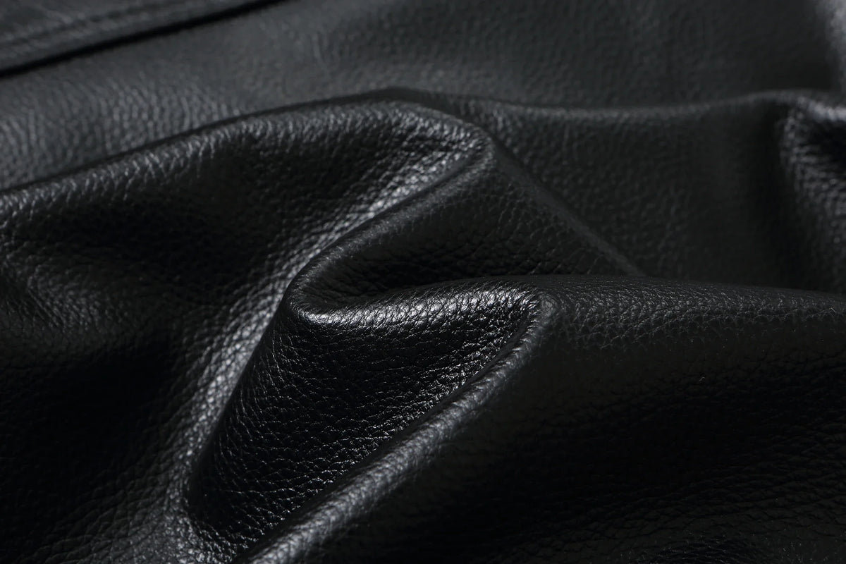 2023 New Motorcycle Causal Vintage Leather Coat Men Autumn Outfit Fashion Biker Pocket Design Top Layer Cow Leather Jacket