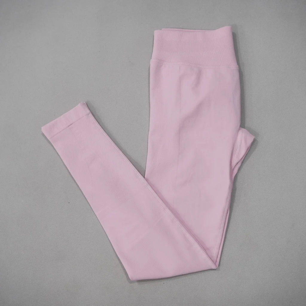 DF-LOGO Women Seamless High Waist Yoga Leggings Butt Lifting Push Up Compression Pants Tummy Control Anti-Squat Quick Dry for