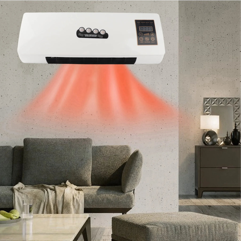 Wall Heater and Air Conditioner Combo Electric Cooling and Heating Machine Low Noise 2 in 1  Heating  for Bathroom
