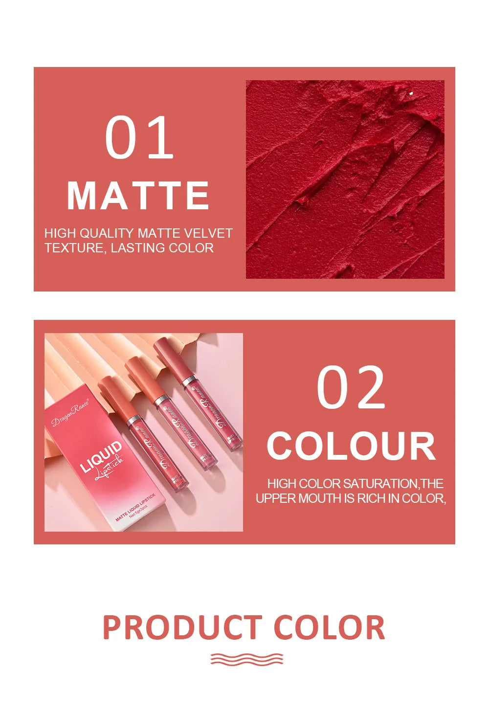 3PCS/Sets Velvet Matte Lip Gloss Lasting Waterproof Nude Sexy Red Liquid Lipstick Moisturizing Lip Stain Tint Cosmetic For Women
