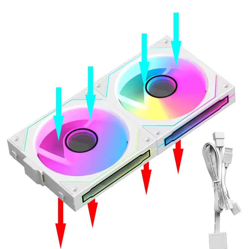 JUMPEAK MX120 Modular Stackable Splicing ARGB 240mm 360mm 120mm PC Case Cooling Fan Infinite Mirror For Computer Water Cooler