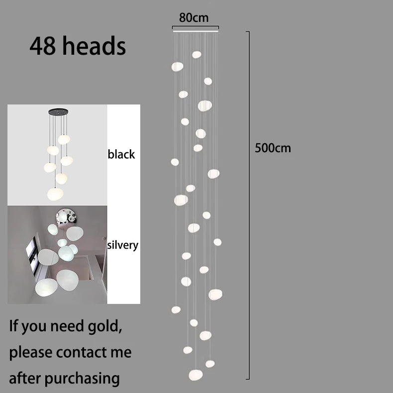 Modern home decor led lights pendant light lamps forstaircase Chandeliers for living room hanging light indoor lighting