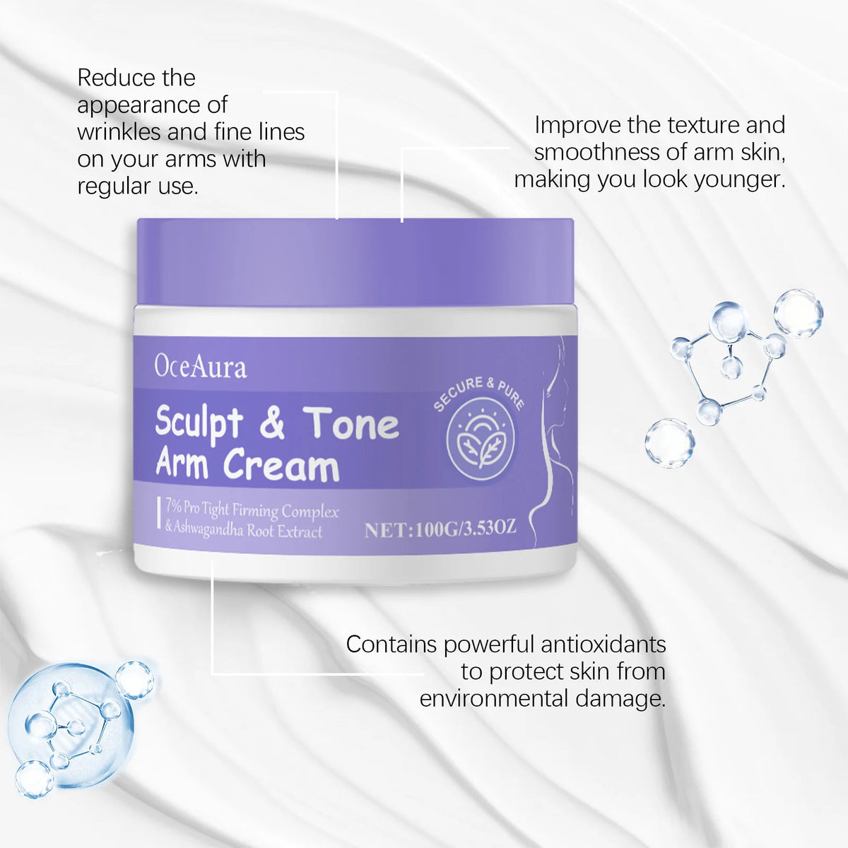 Sculpt & Tone Arm Firming Cream Remove Wrinkles Lifting Skin Anti Sagging Arm Massage Tightening Fast Shipping Body Care Cream