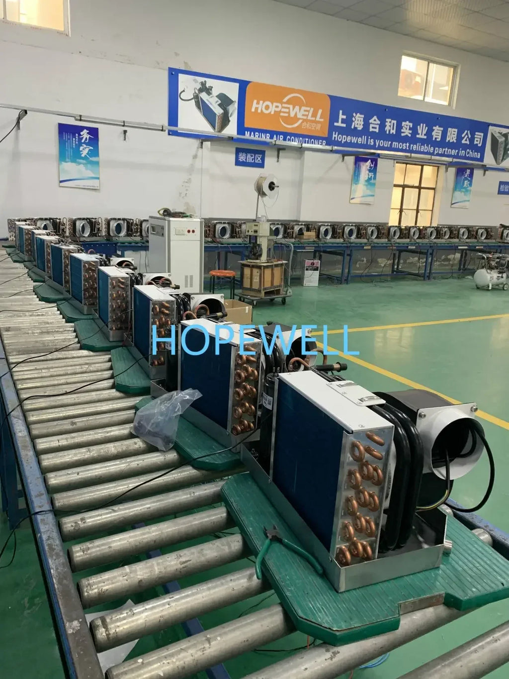 HOPEWELL Compact Design Sea Water Cooled Self Contained Marine Boat Air Conditioner 12000 Btu Vessel Yacht AC Units