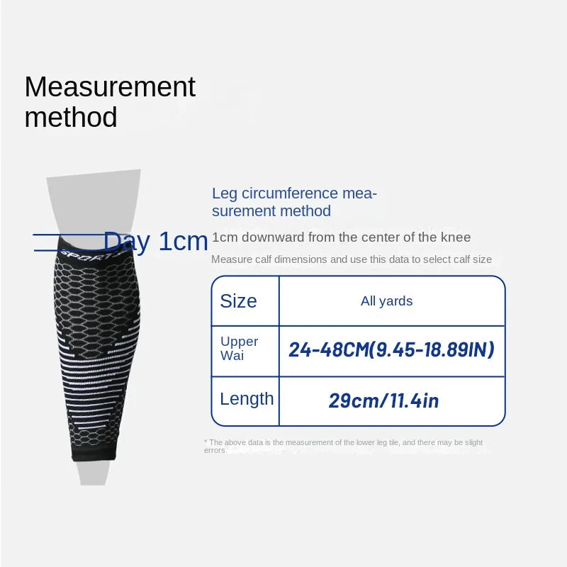 Sports Calf Compression Leg Sleeves for Running, Elastic Anti-Fatigue Shin Guards for Men Women Breathable Athletic Leg Support