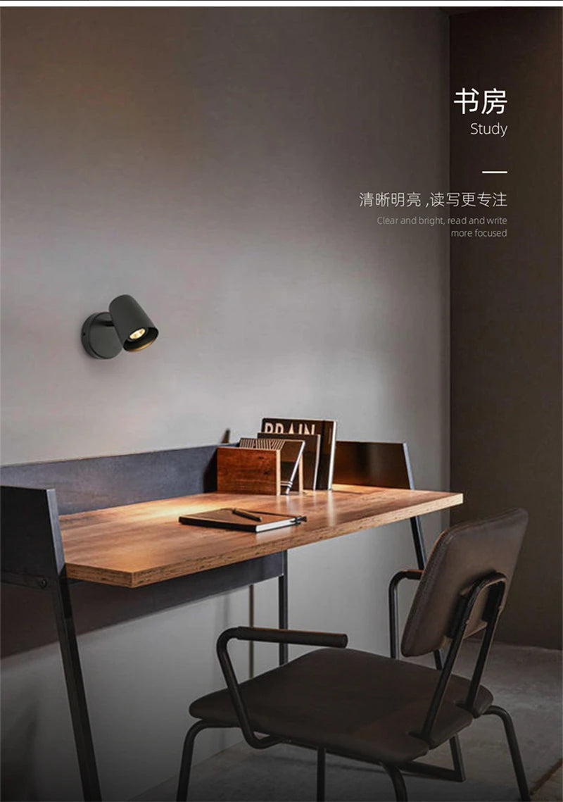 Room Decoration Led Wall Lights Indoor Bedroom Lamp Picture Light Reading Modern Minimalist Creative Hotel Retro Wall Light