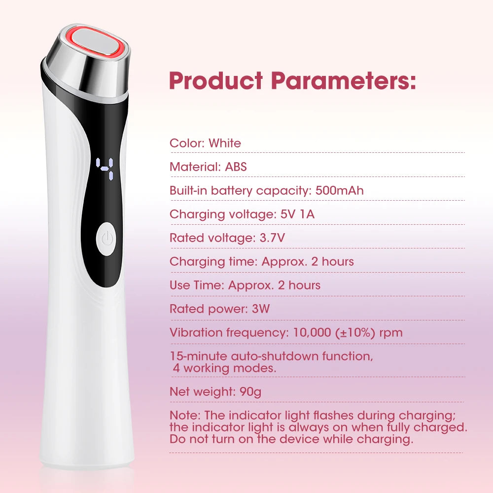 4-in-1 Facial Massager Beauty Device with Microcurrent, LED Light Therapy for Anti Aging Skin Care and Lifting