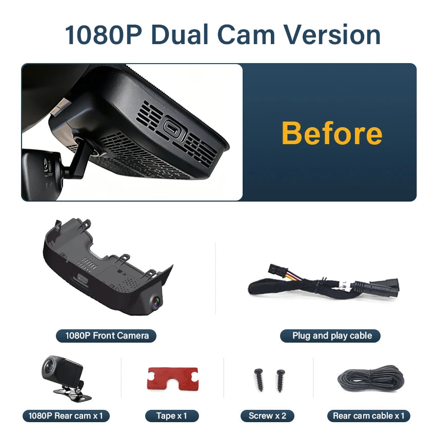 New! 4K UHD Plug and Play Car DVR Dash Cam Camera For Omoda 7 Omoda7 2025 2026 2027 Wifi Dashcam Customized Video Recorder