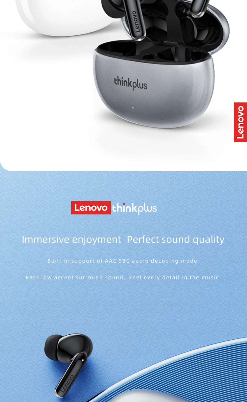 Original Lenovo XT88  Bluetooth Wireless Earphones In Ear HiFi Stereo Sound Earbuds Noise Reduction Sports Headset with Mic
