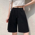 Summer Womens Loose Pants Sports Jogging Gym Five-Pair Shorts Spring High-waisted Drawstring Straight Casual Womans Streetwear