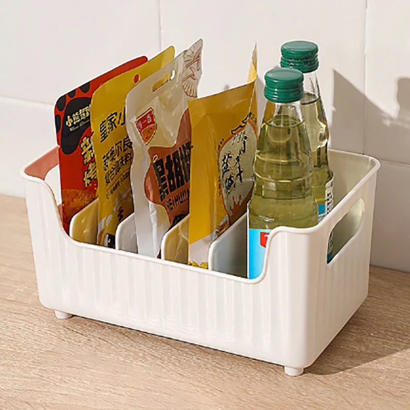 Plastic Food Packet Organizer Bins for Kitchen Drawer Storage Snack Bags Sugar Packets Dividers Fridge Cabinet Seasoning Holders