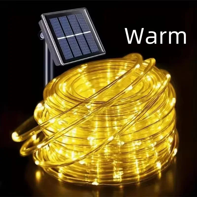 Solar String Tube Light PVC Soft Tube Outdoor Waterproof Copper Wire Light Courtyard Garden Decoration Atmosphere Flashing Light