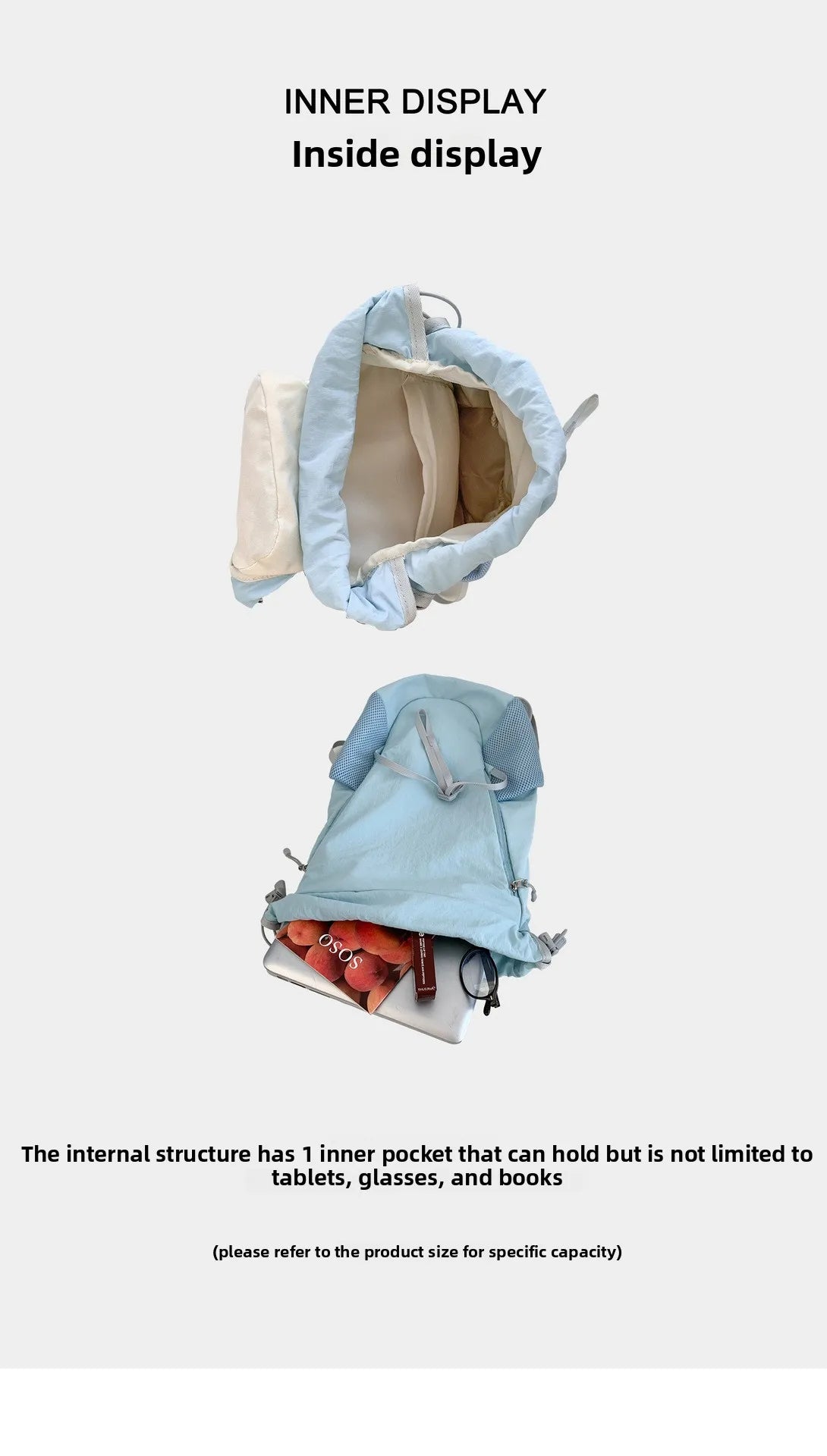 Women Outdoor Sports Backpack With Large Capacity Lightweight Nylon Backpack Suitable Casual Versatile Camping Travel Bag Unisex