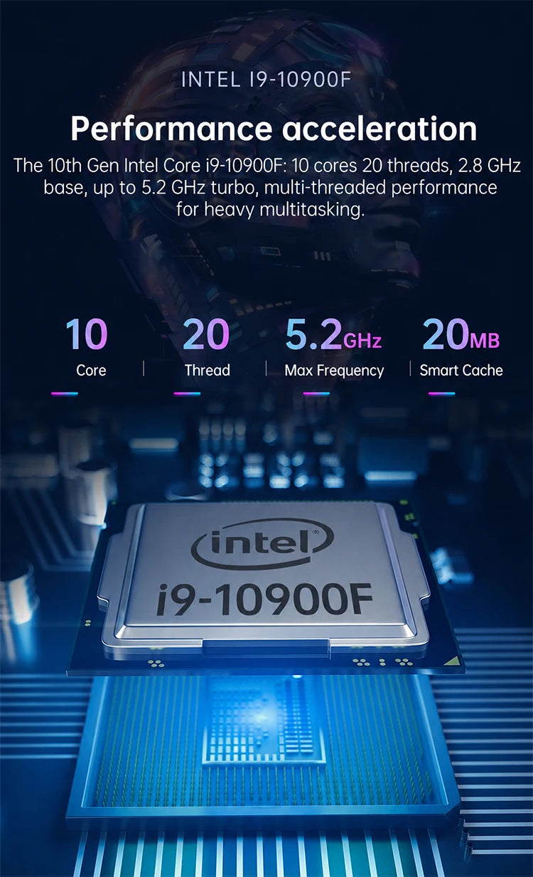 Msecore MV10 Intel i9 i7 Windows 11 Micro Mini PC Desktop Gaming Computer Gamer pc DDR4 NVME SSD WiFi6 Bluetooth 5.0 4K Minipc