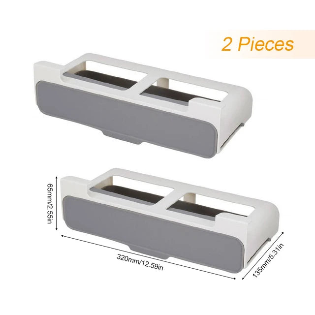 Kitchen Spice Rack Self-adhesive Spice Organizer Rack Seasoning Bottle Spice Organizer Wall-mounted Under-Shelf Kitchen Storage