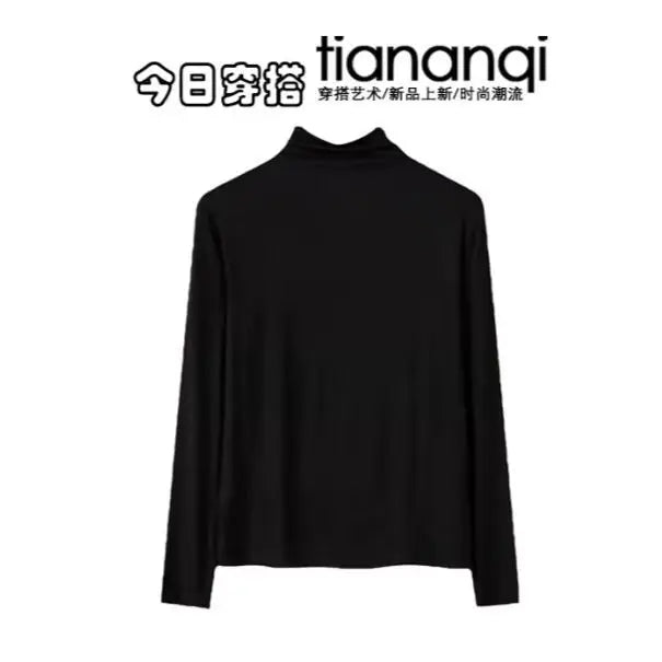 Spring and Autumn New Korean Knitted Sweater Black Base Sweater+Straight Leg Wide Pants 3-Piece Set