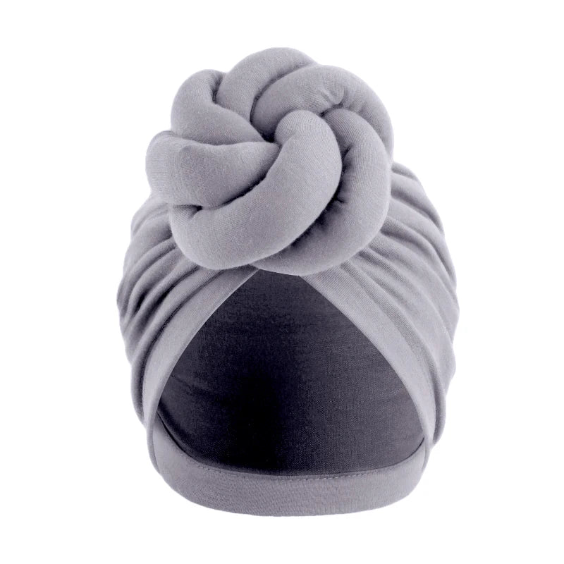 Women's Fashion Turbans New Large Plate Flower Knotted Turban Cotton Chemo Cap Headscarf Beanie Hat Headwear Turbante Mujer
