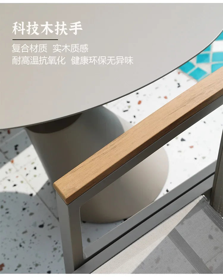 TQH-c13  Outdoor Courtyard Lying Pool Beach Leisure Lounger Waterproof and Sunscreen Hotel B & B Terrace Lying Bed Coffee Table