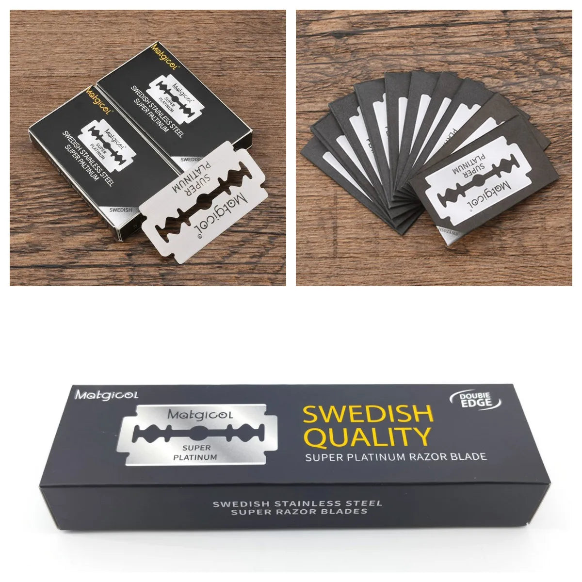 30/50/100pcs Men's Razor Double Edge Razor Blades Shaving Manual Safety Shaving Blades Shaving Tool