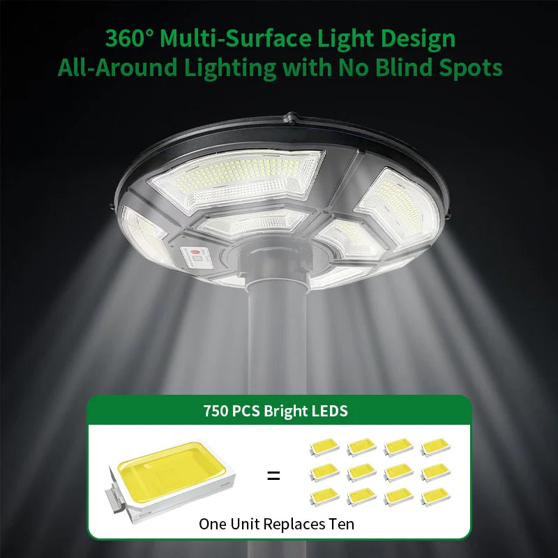Solar Lamp Post Light with 78" Tall Pole, Removable Head, IP67 Waterproof Outdoor Garden Lamp,Easy Install