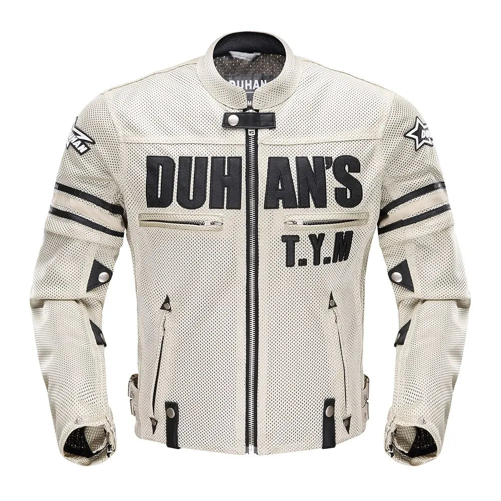 DUHAN Summer Motorcycle Jacket Man Riding Jacket + Motorcycle Pants Suit Breathable Mesh Jacket Moto Pants Suit 9 Style