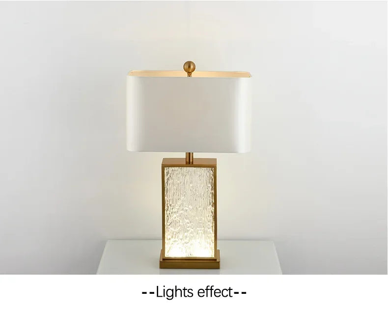 Modern Table Lamps Silk Fabric Lampshade Bedroom Bedside Lamp Ambient Light Modern  Simple Desktop Decoration