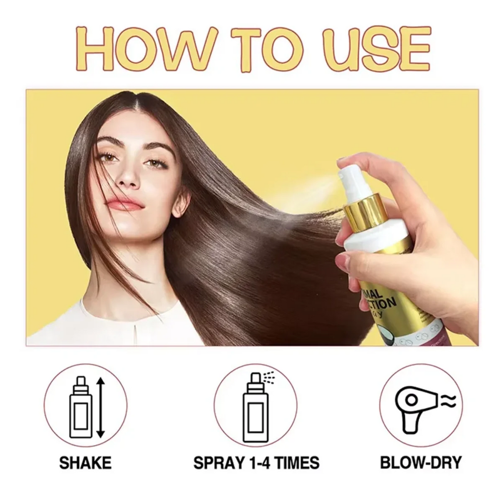 GOIPLE Coconut Thermal Protector Spray Hair Protectant Paraben Dye Free Protects Heat Damage Suitable for Men & Women Daily Care