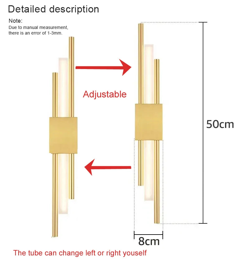 Modern Led Wall Lamp Indoor Lighting Nordic Decoration Wall Lights Living Room Corridor Bedroom Bedside Sconces Bathroom Mirror
