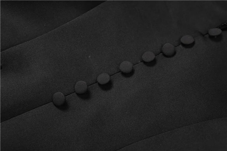 Nibber Elegant Fashion Office Style Dress Woman Button Pocket Decoration Stand Collar Simple Full Sleeve Casual Mini Bodycon