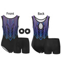4 Piece Gymnastics Leotards for Girls Sleeveless Athletic Biketard Kids Water-drop Back Unitard Tumbling  Activewear Outfits